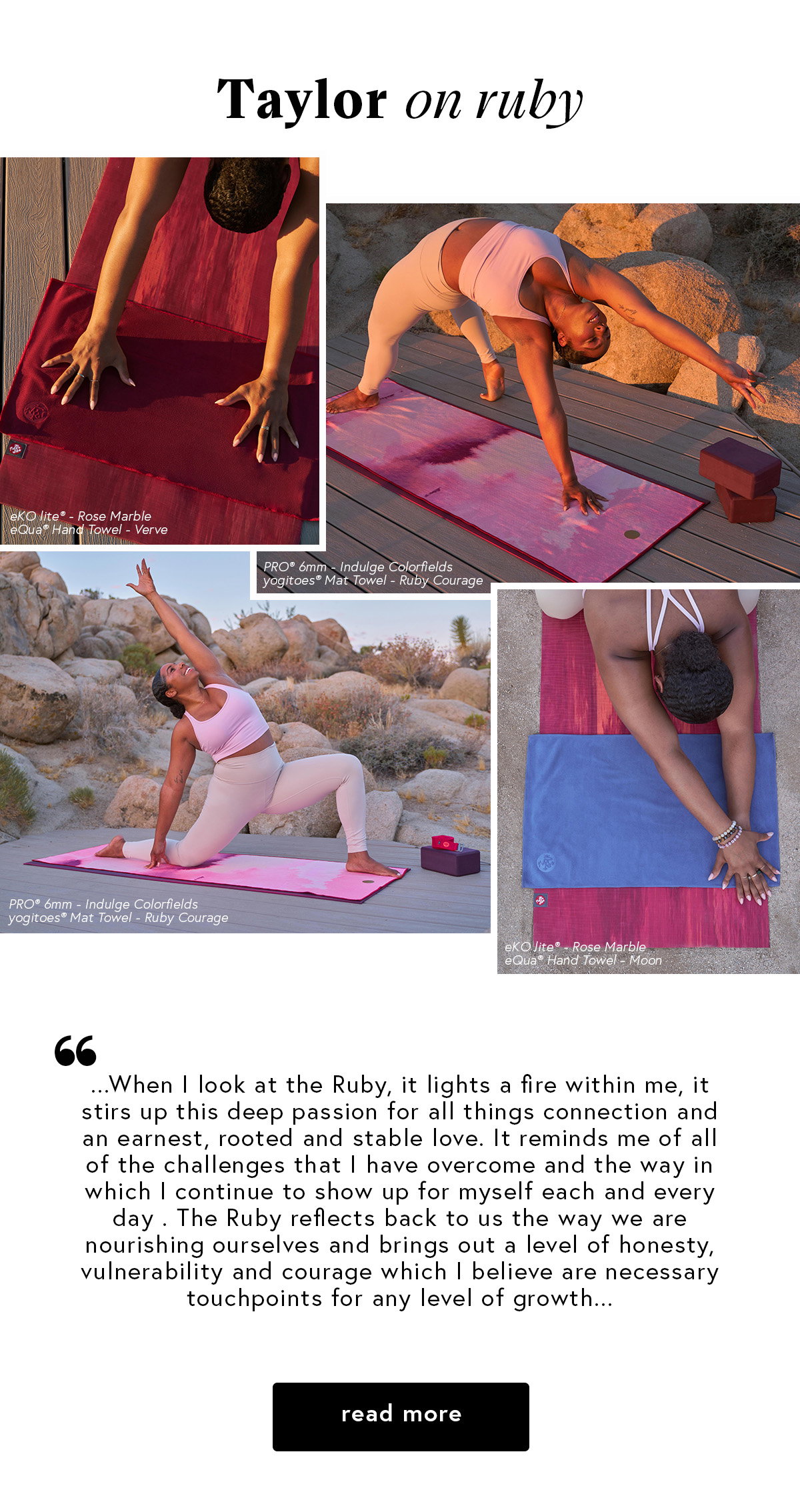 Manduka PRO Yoga Mat, eQua Yoga Towel and Carrying Strap Set - l&l life