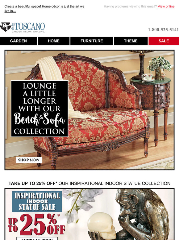 Design Toscano 🛍️ Indoor Statue SALE Save big on designs that start