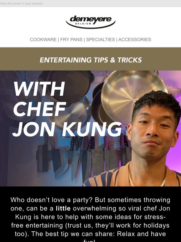 Party on: Tips from Chef Jon Kung