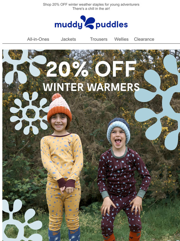 20% OFF winter warmers! ❄️ Brrr....