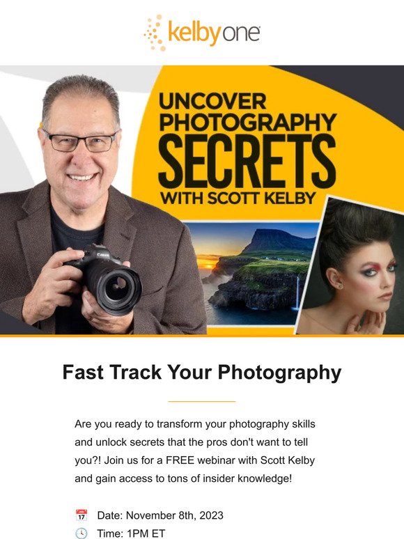 🚀 Want to fast track your photography? - Join us Nov. 8th