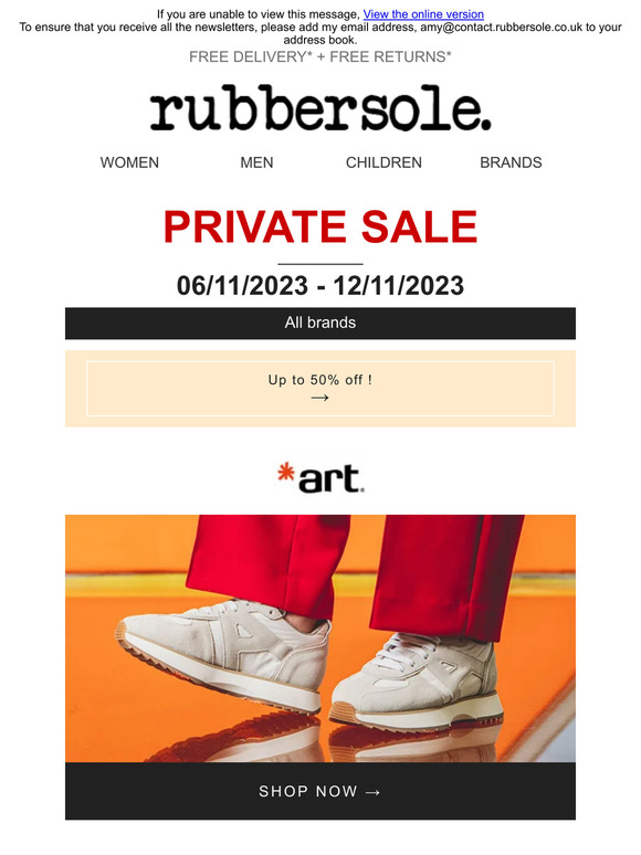 You will love this week! Up to 50% off Art, Citrouille et Compagnie and Desigual with free delivery