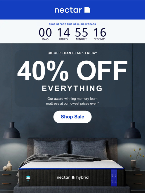 Final Day! 40% OFF Everything 💤🛏️