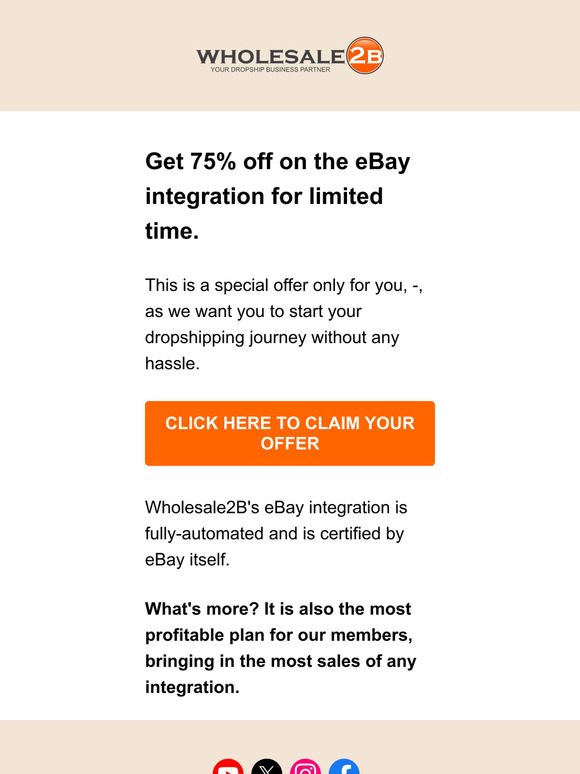 75% Off on eBay Plan Only for You, — ❤️ (expires today)