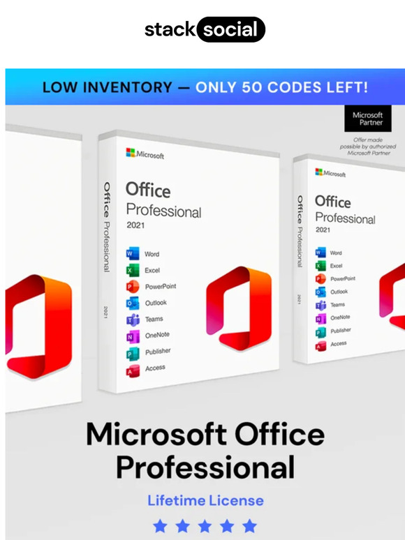 StackSocial: MS Office is BACK 🙌 🎉 Only 50 Codes Left! | Milled