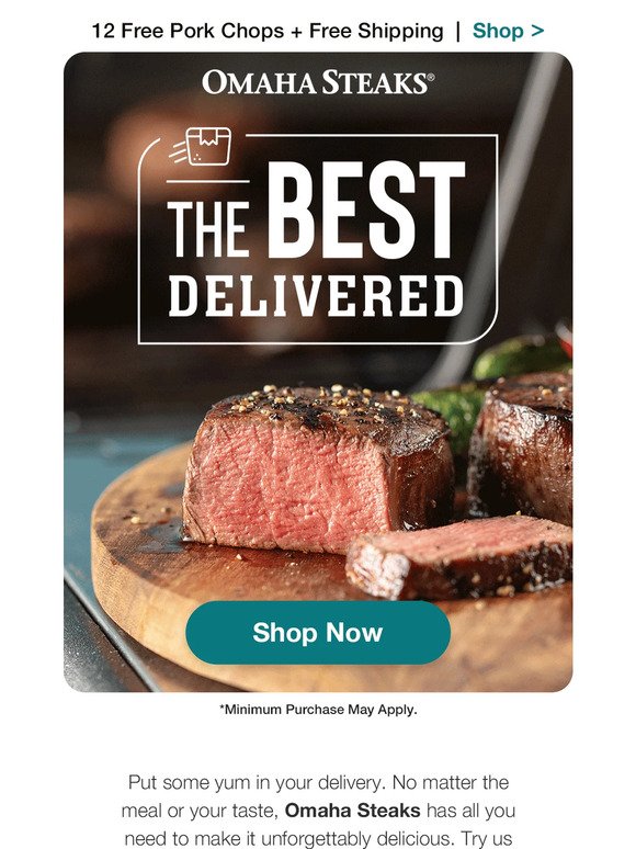 Omaha Steaks Stop Chop And Roll With 12 Free Pork Chops Milled
