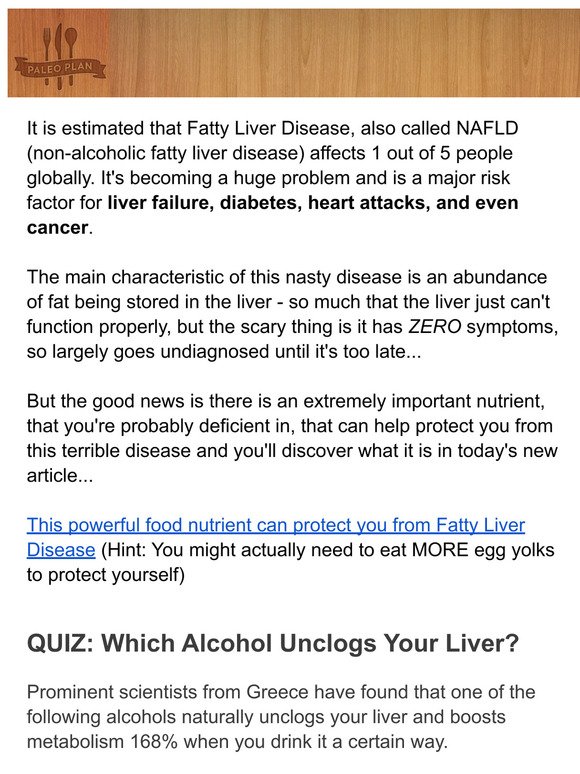 The ultimate nutrient for Fatty Liver Disease