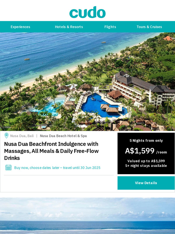 Island time is calling! Choose from Bali, Fiji, Koh Samui & Cook Islands