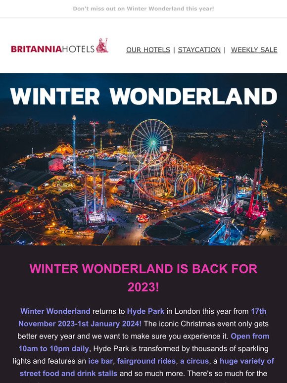 ✨ Winter Wonderland is back for 2023! Don't miss out on this great event for the whole family — ✨