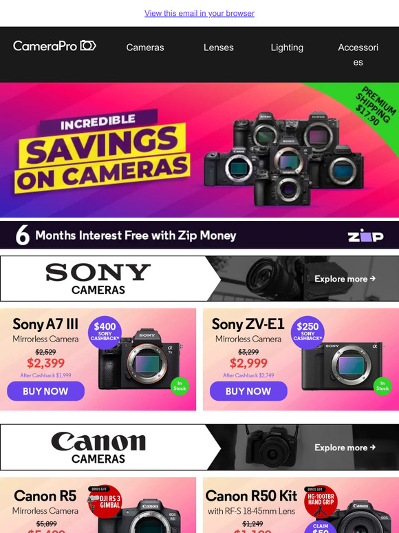 Don't Wait for Black Friday, Huge Savings on Cameras While Stock Lasts!