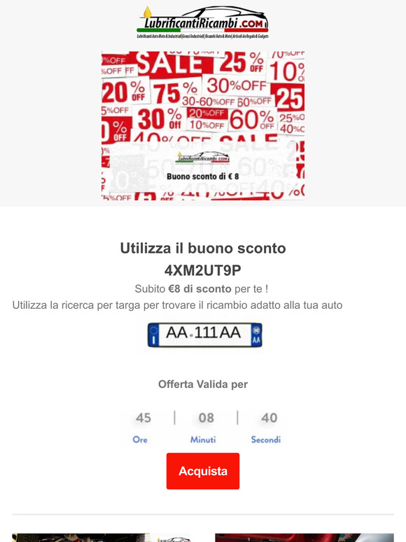 Buono sconto di 8€ 😮😮