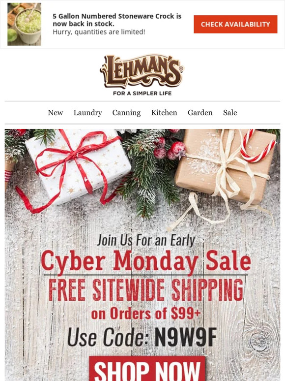 Lehman's Get Free Shipping on Your Next Order TODAY! 🚚 Milled