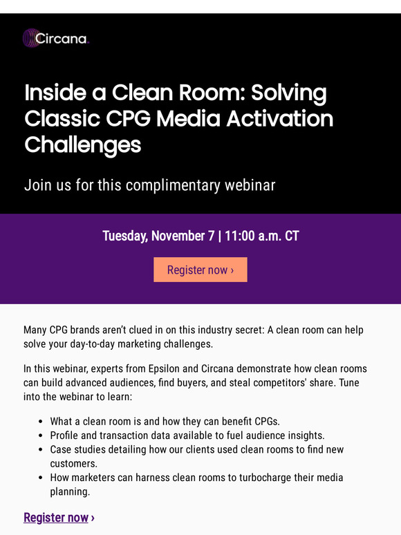 Webinar: Solving Classic CPG Media Challenges, Nov. 7