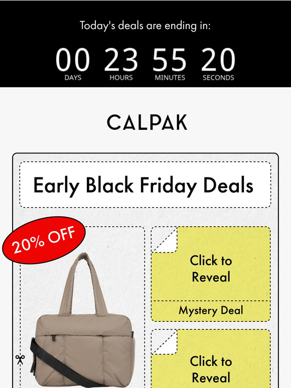 CALPAK Travel (Early) BLACK FRIDAY Deals ft. Luka Duffel Milled