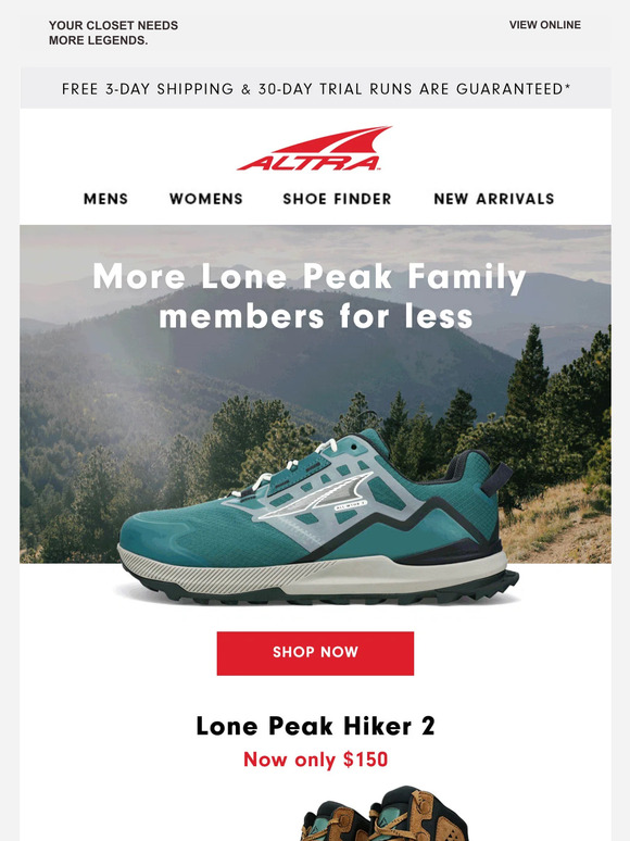 Price drop on the Lone Peak Family?! 🤩