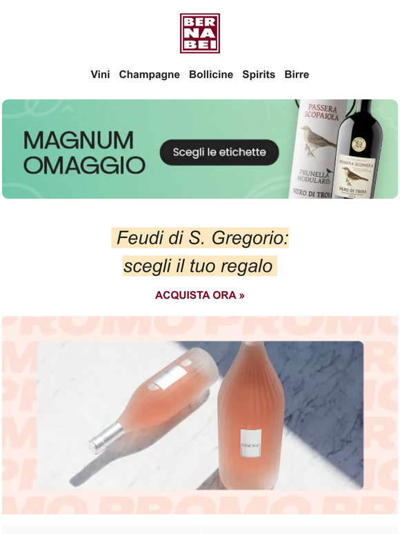 Feudi S. Gregorio: scegli il tuo REGALO | Scopri le bibite Ferrarelle