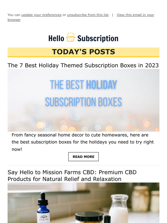 💌 Hello Subscription! Reviews, Spoilers, & Deals! 💌