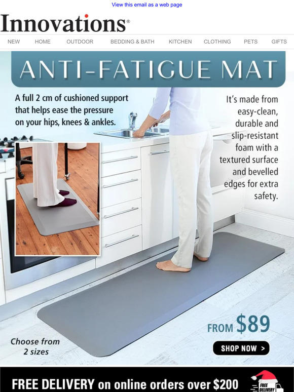 Anti-Fatigue Mat | Stand longer in greater comfort!