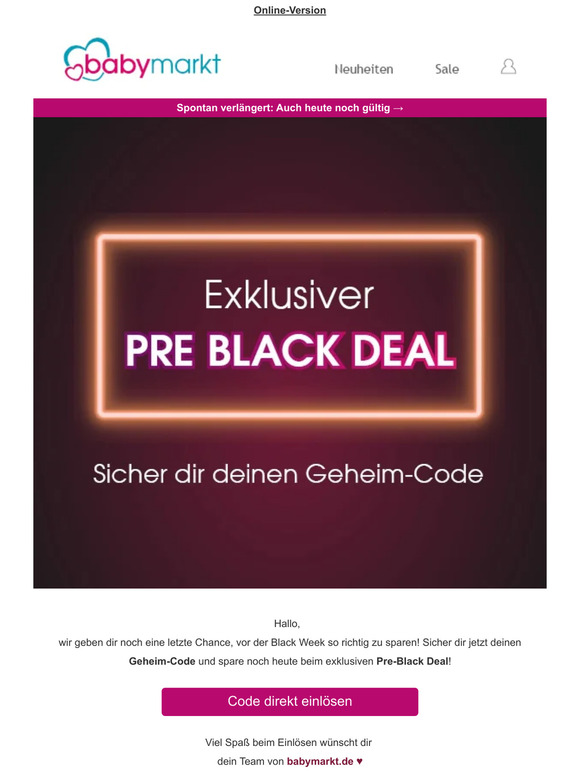 Deal-Verlängerung für dich ❗