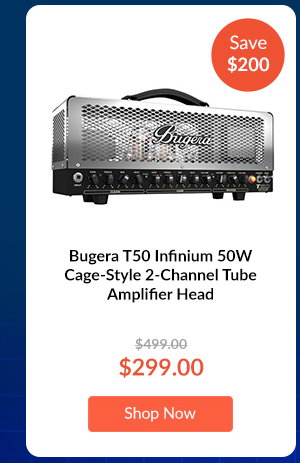 Bugera T50 Infinium 50W Cage-Style 2-Channel Tube Amplifier Head