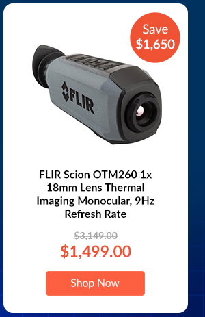 FLIR Scion OTM260 1x 18mm Lens Thermal Imaging Monocular, 9Hz Refresh Rate