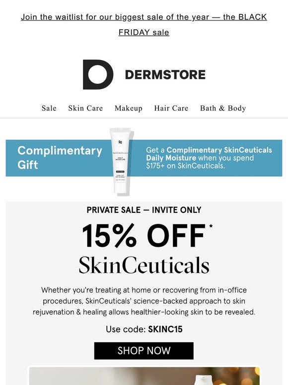 Exclusive 15% off SkinCeuticals' formulas for younger, healthier-looking skin