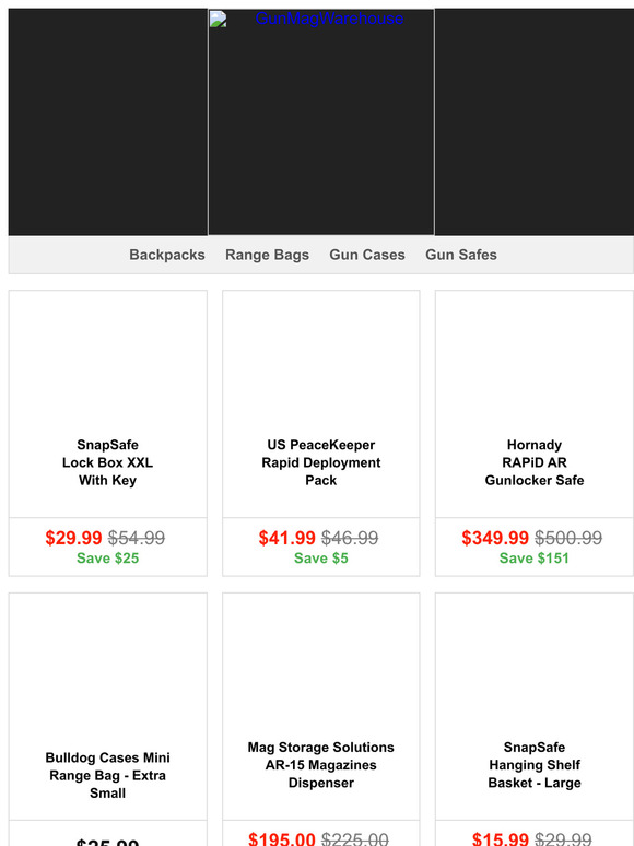 GunMag Warehouse Keep It Secured! SnapSafe Lock Box XXL W/ Key for