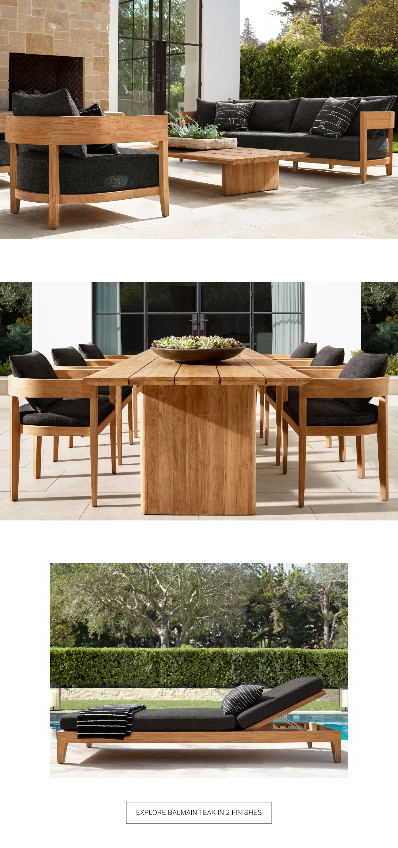 Restoration Hardware The Balmain Collection. In Premium Solid Teak or