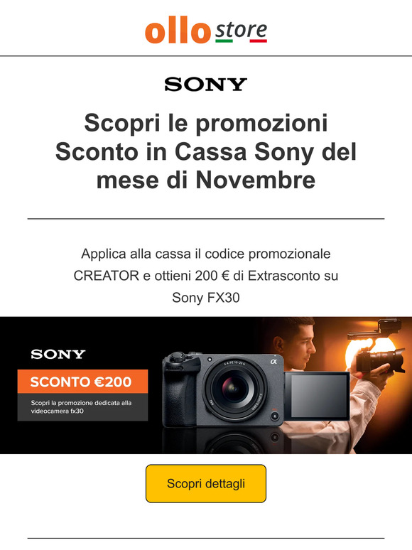 Sony Novembre Pazzo: Fino a 200 € di Extrasconti