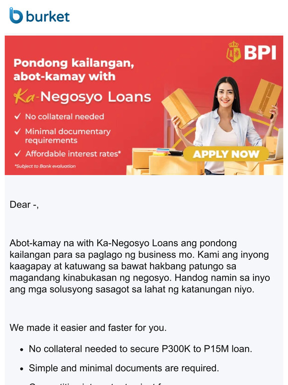 Get BPI's No Collateral SME Loan Now, —!