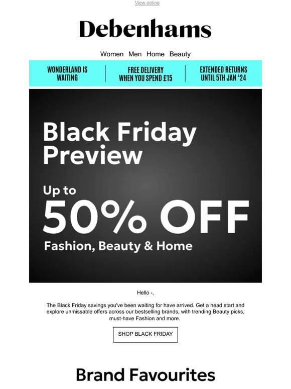 FREE delivery + Your favourite brands at up to 50% off —