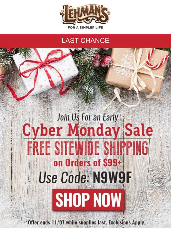 lehman's hardware & appliance FINAL HOURS ⏳ Get Free Shipping + DoIt