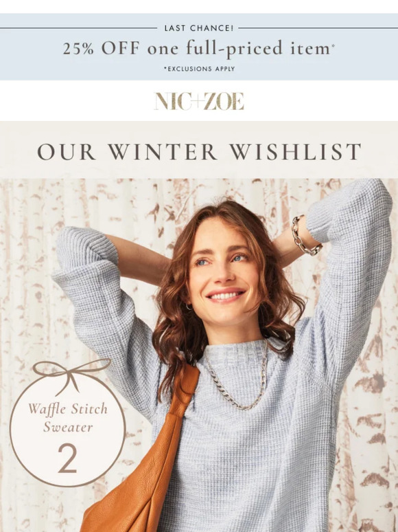Ending tonight: 25% off one item