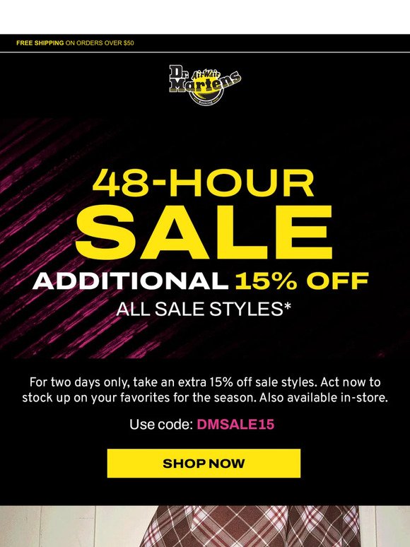 ⚡️ 48-hour sale: 15% off select DM's
