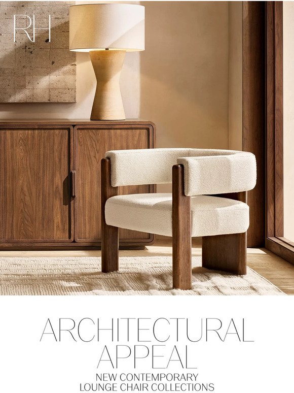 Architectural Appeal. New Contemporary Lounge Chairs.