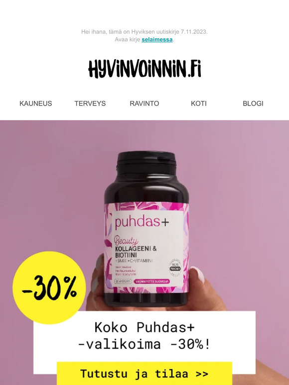 Moi , tällä viikolla tarjouksessa Puhdas+ 😍