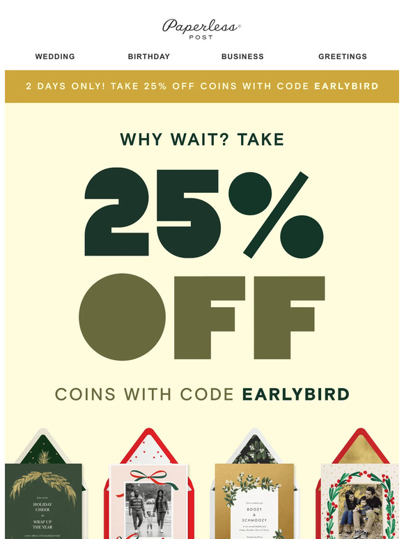 Paperless Post 2 days only our whole site is on sale Milled