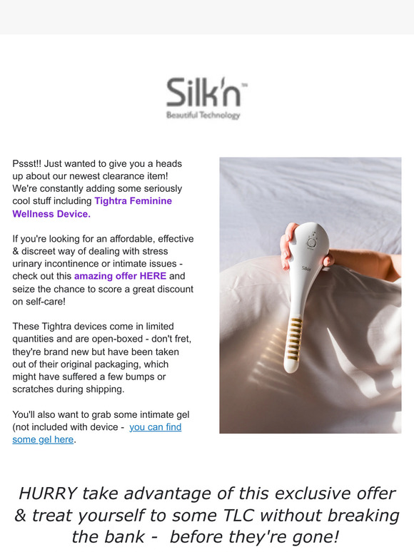 Your Silk'n solution for bladder leaks is here! Exclusive offer!