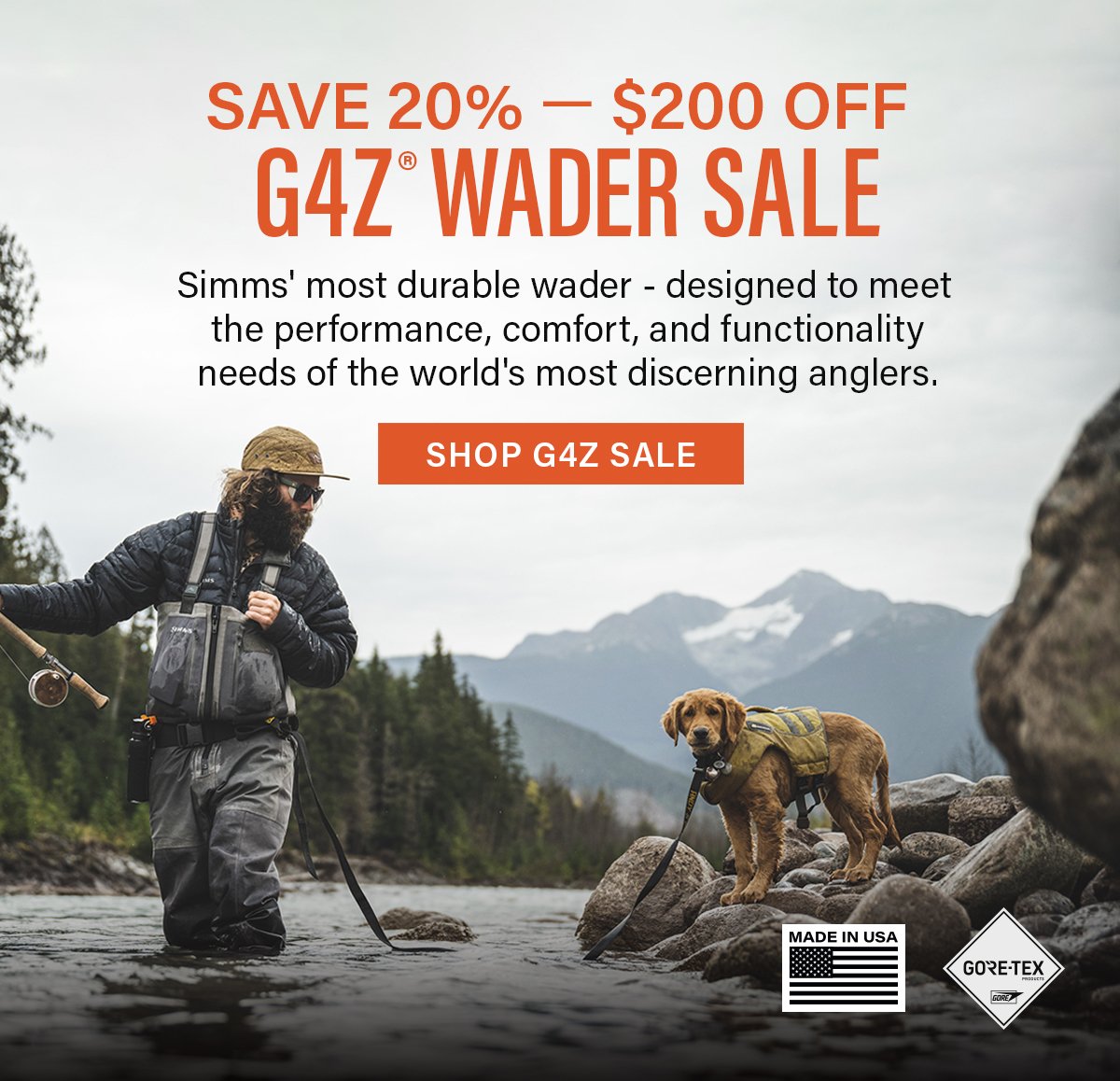 Simms Fishing Products: G4Z Waders Sale - 20% OFF
