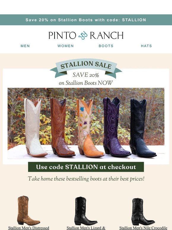 Pinto Ranch Western Wear  Cowboy Boots, Hats & Clothing