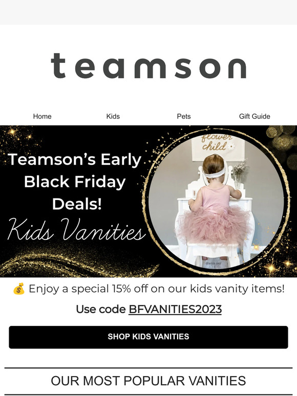 Kids Vanities: Find the Perfect Presents 🎁 + Get 15% Off Select Items!