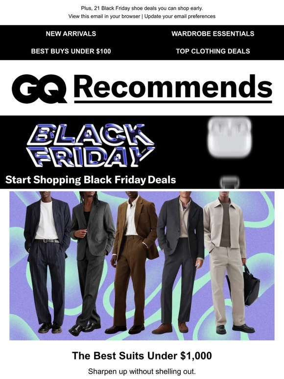 GQ magazine The Best Suits Under 1000 Are Crisp, Classic, and All
