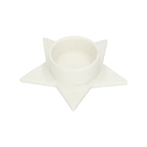 Kandelaar voor adventskaars, ster, porselein