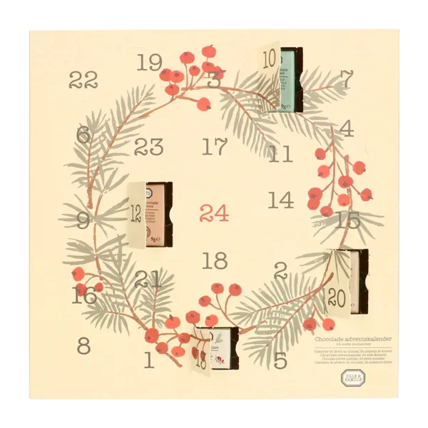 Adventskalender, chocolade, 168 g