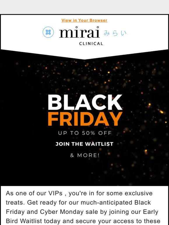 Black Friday: Want EARLY ACCESS? 🔓