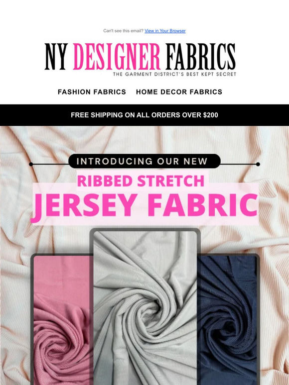Introducing Our New Ribbed Stretch Jersey Fabric