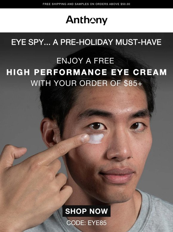 Quick! Claim a free eye cream before it’s too late.