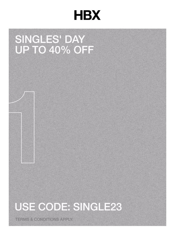 Sale is on: Enjoy up to 40% off for Single’s Day