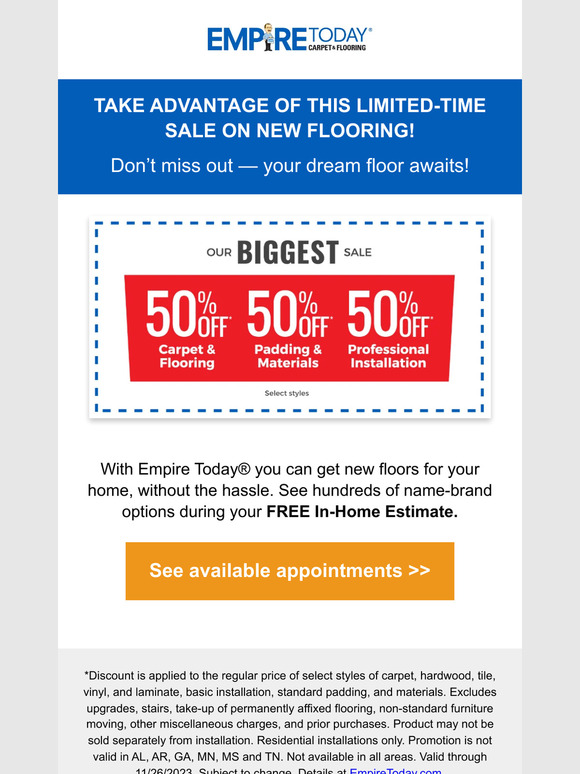 Special offer: It's our 50/50/50 sale!