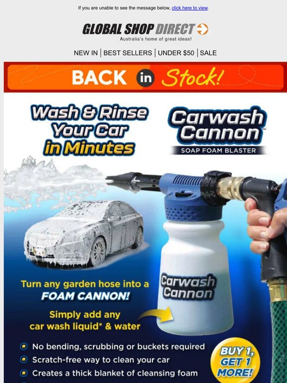 Carwash Cannon: Back In Stock!